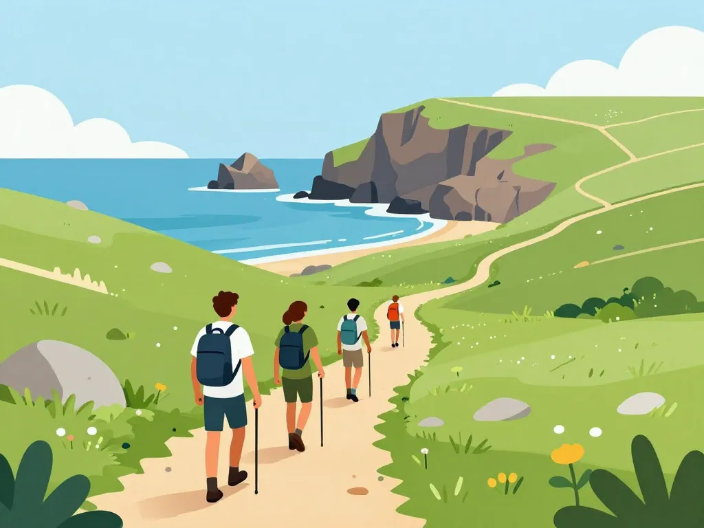 Randonnée côtière près du dragon de Landunvez