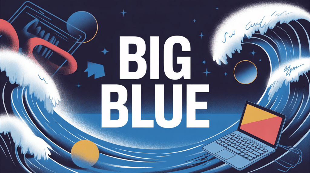 Illustration big blue concept IBM océan culture
