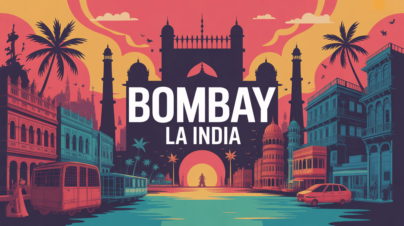 illustration symbolique bombay la india urbaine moderne