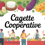 cagette cooperative illustration personnes produits frais