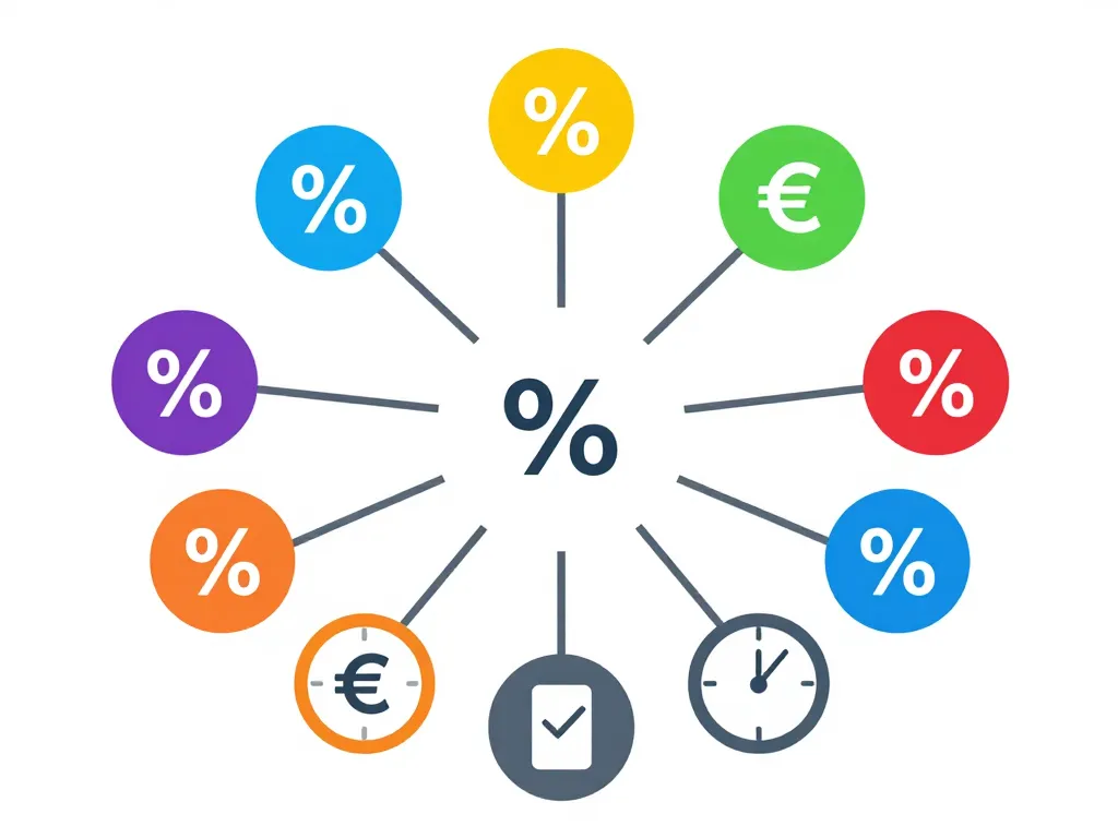 schéma code promo GetYourGuide pourcentages euro timer