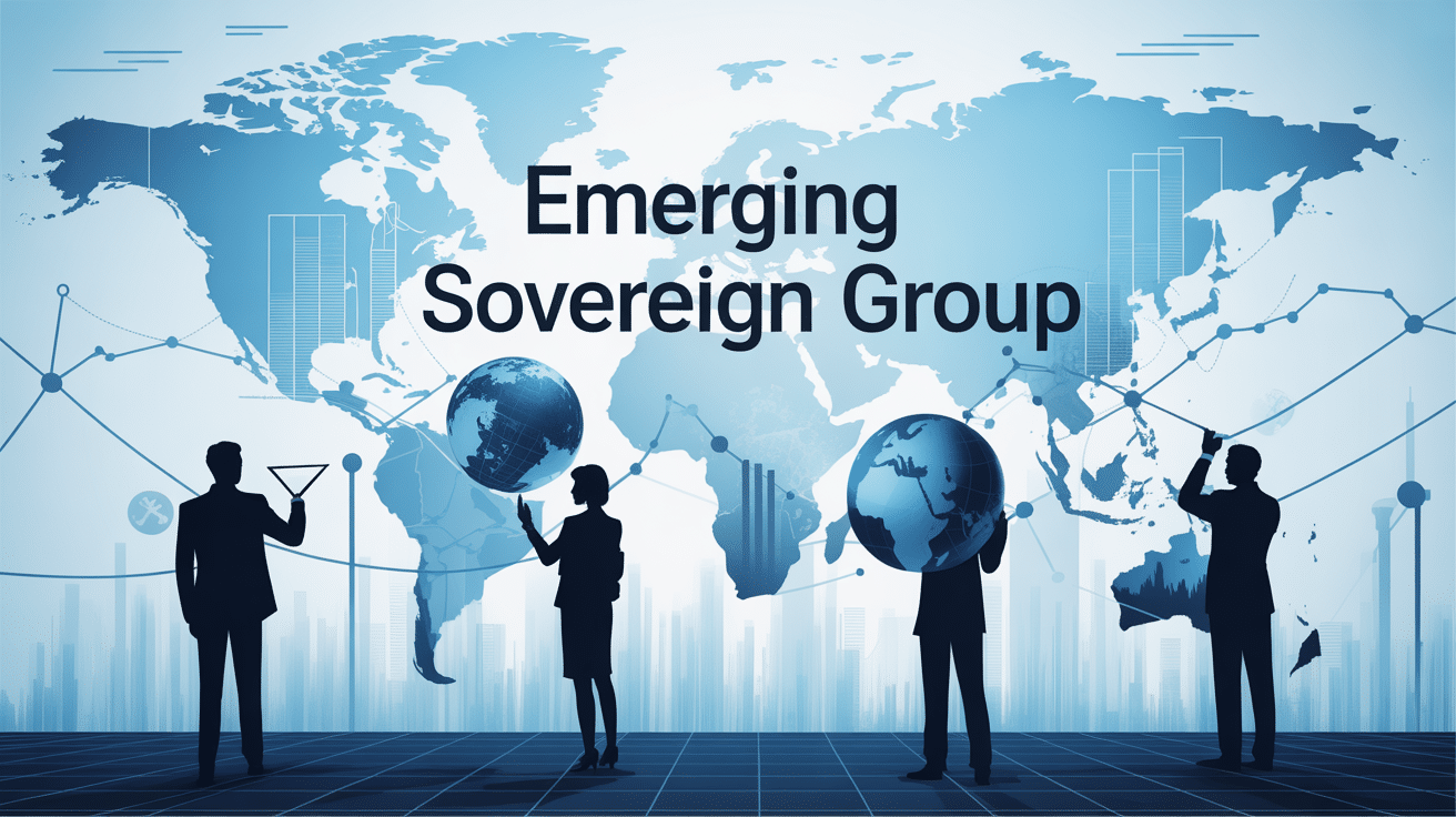 Emerging Sovereign Group gestionnaire expert marchés émergents illustration vectorielle