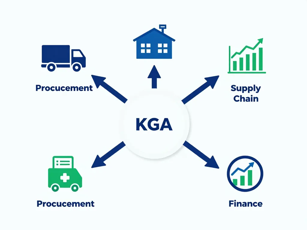 Diagramme kga liens achats logistique finance
