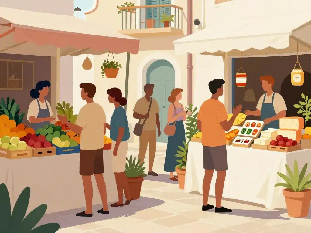 marchés saint pierre la mer étals produits ambiance conviviale