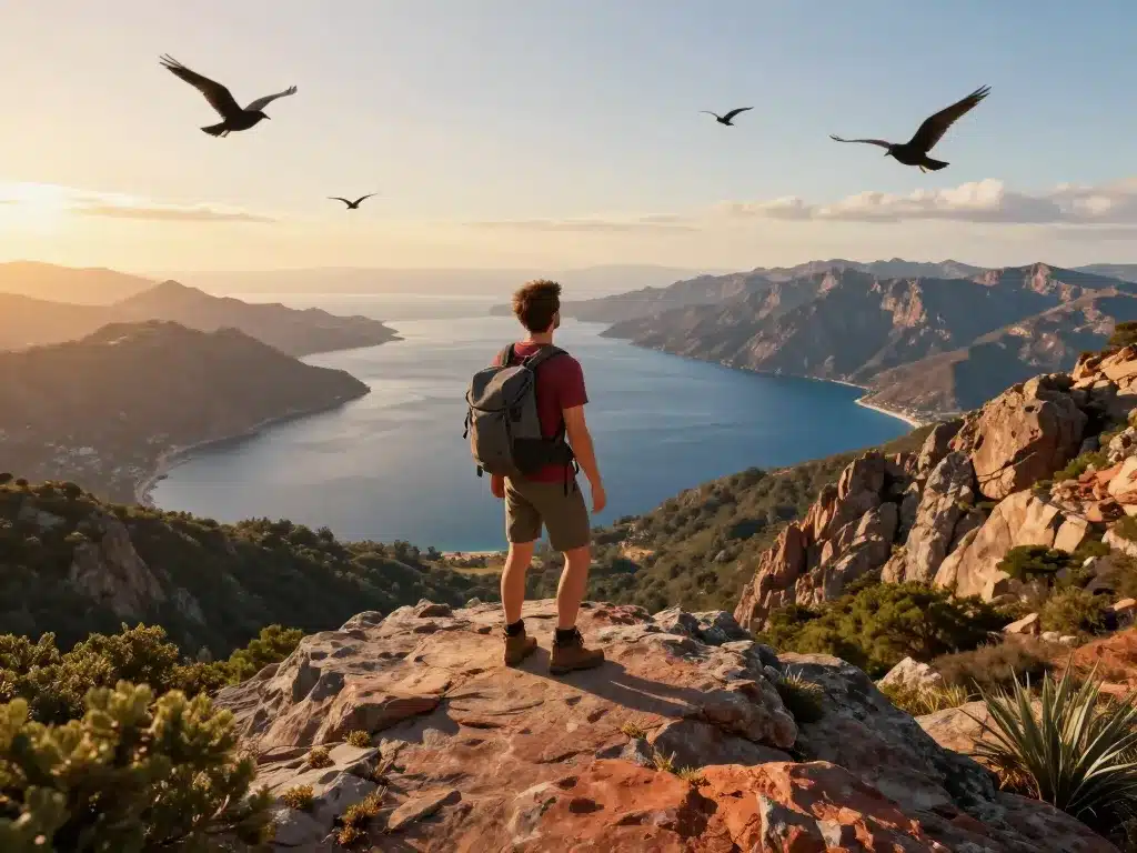 plateau sommet mont gozzi vue ajaccio
