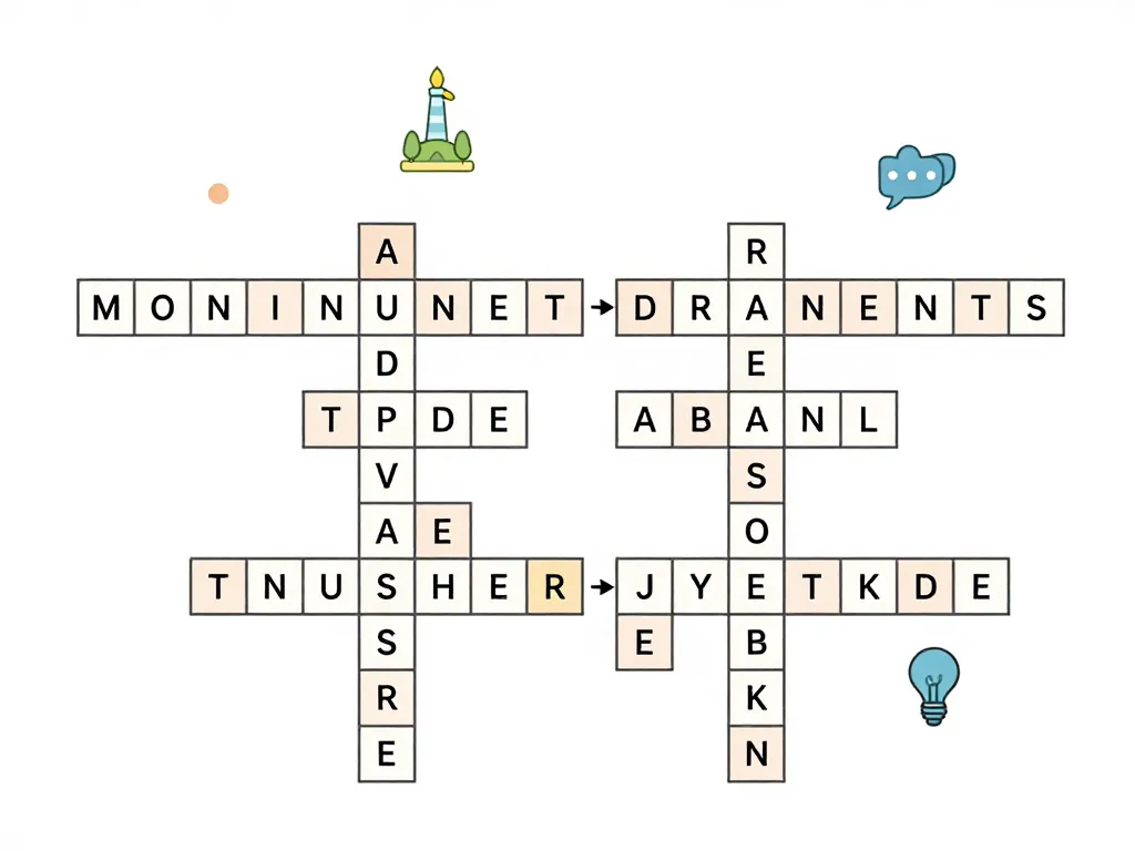 Diagramme astuces monument en n mots croisés