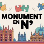 Illustration mots croisés monument en n