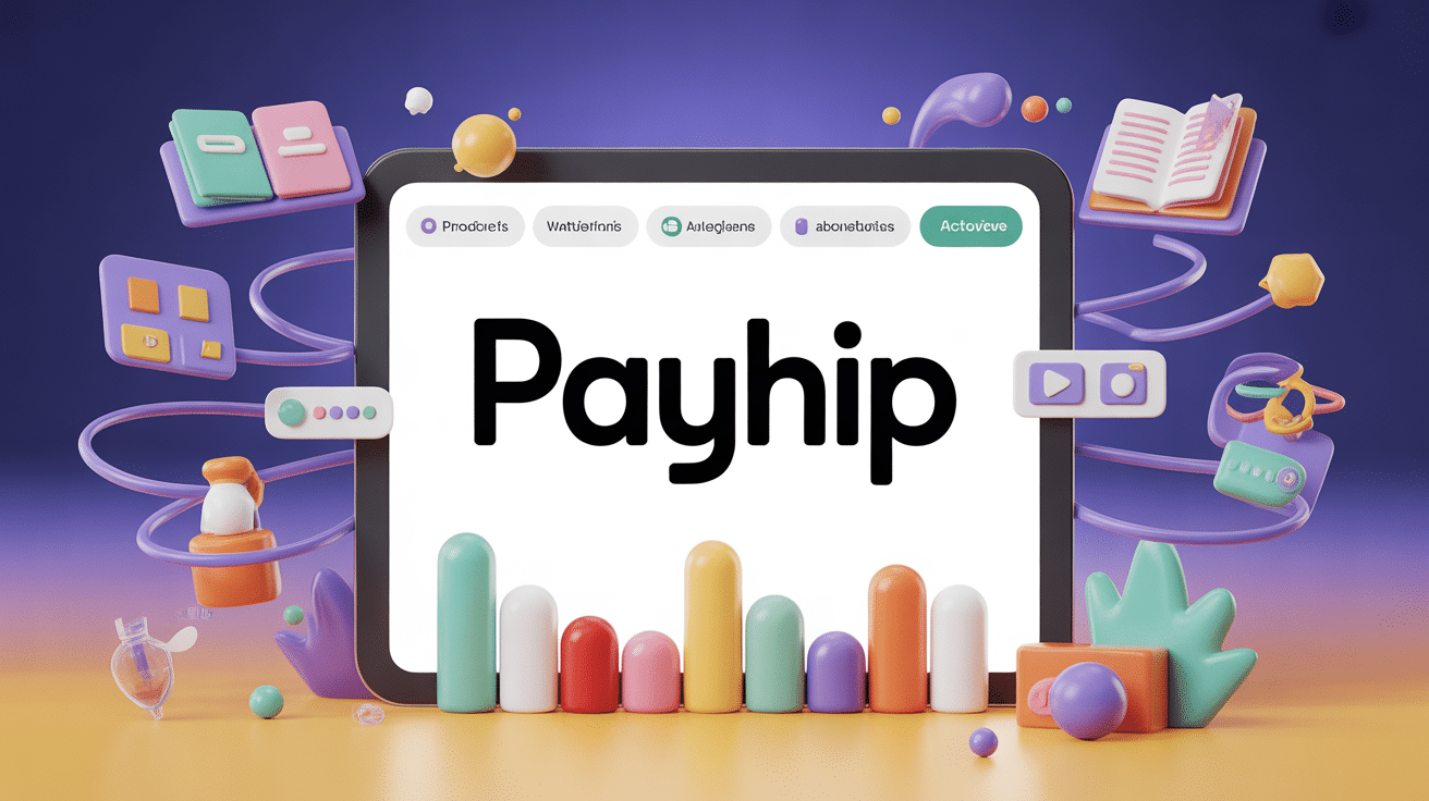 Payhip avis illustration de plateforme digitale moderne