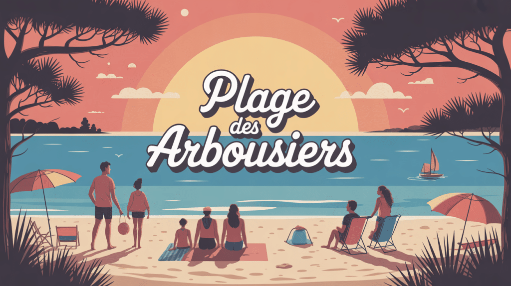 illustration guide plage des arbousiers bassin arcachon