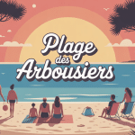illustration guide plage des arbousiers bassin arcachon