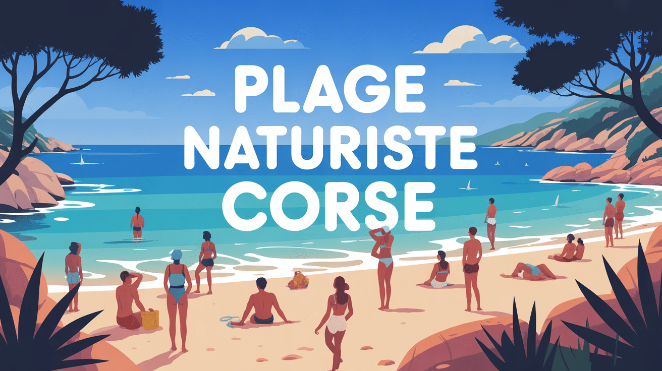 plage naturiste corse vue panoramique plage méditerranéenne