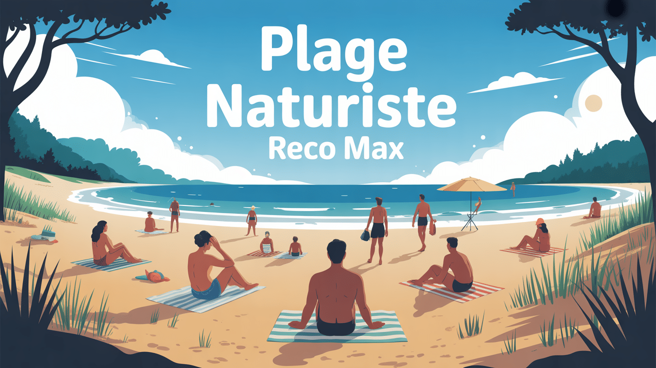 Illustration plage naturiste reco max atmosphère apaisante