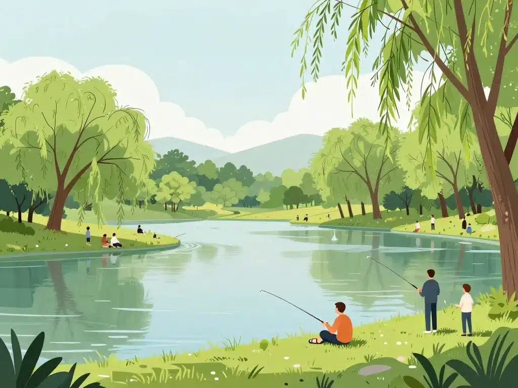 lac du vieux pigeonnier vue nature et calme