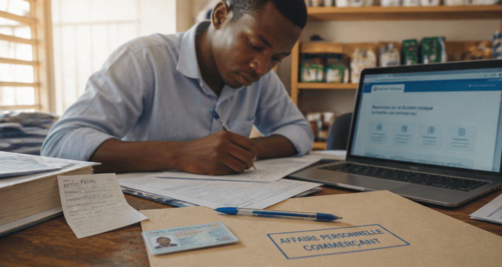 affaire personnelle commerçant formulaire immatriculation