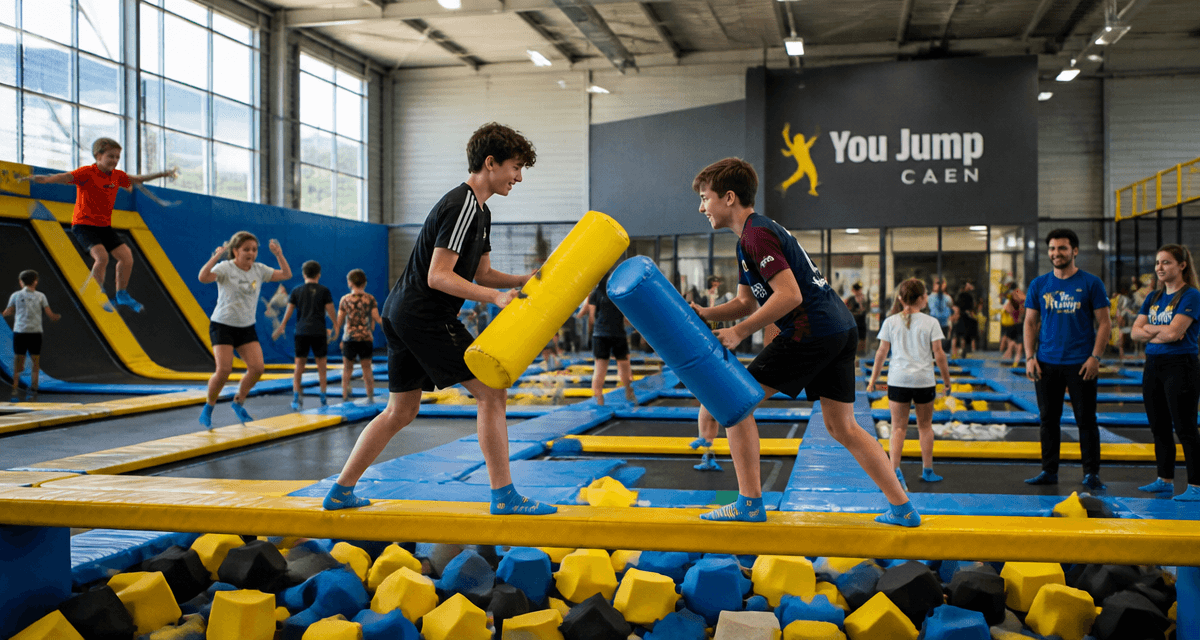 avis sur trampoline park caen enfants sur trampolines