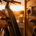 Charger velo electrique mains branchement terrasse