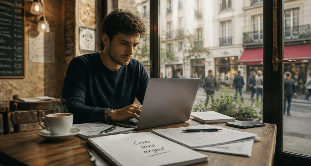 comment monter son entreprise sans argent jeune entrepreneur café