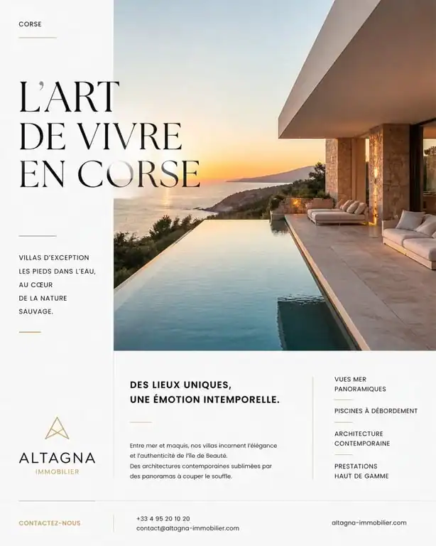 Villa de luxe à louer en Corse avec piscine vue mer