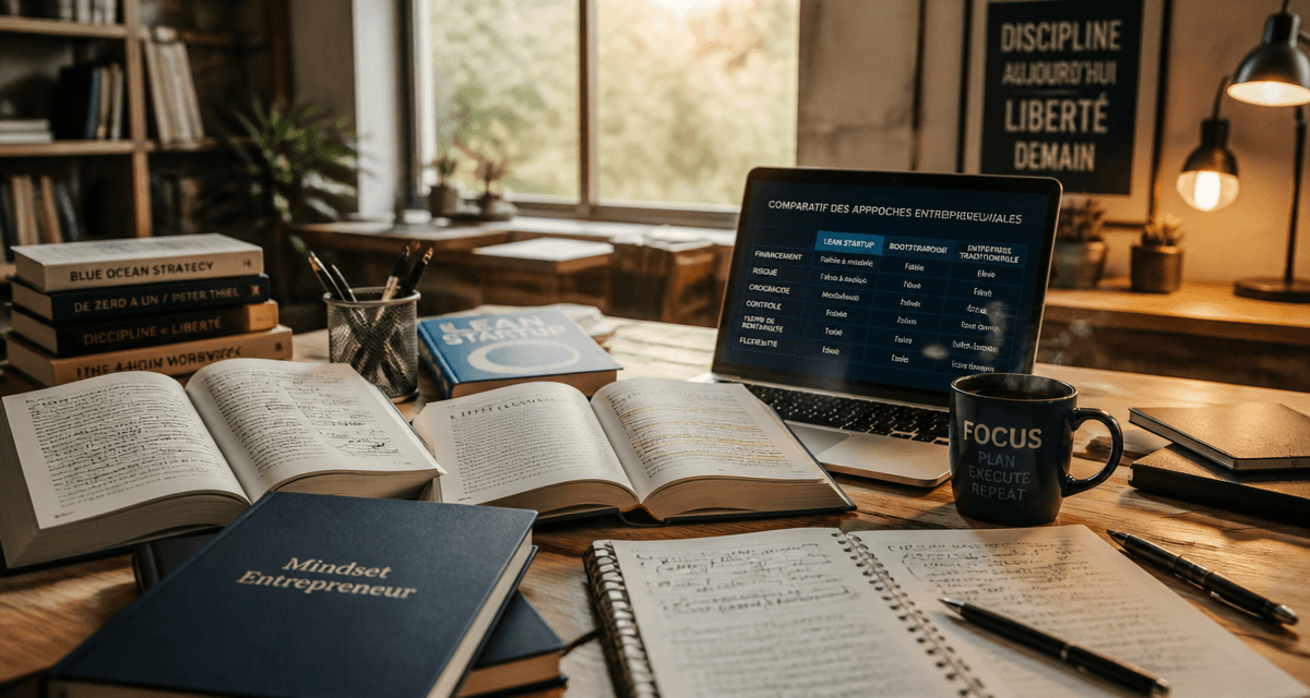 livres entrepreneuriat livre sur bureau