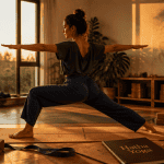 hatha yoga c est quoi posture guerrier salle lumineuse