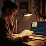Femme investissant en bourse petit budget