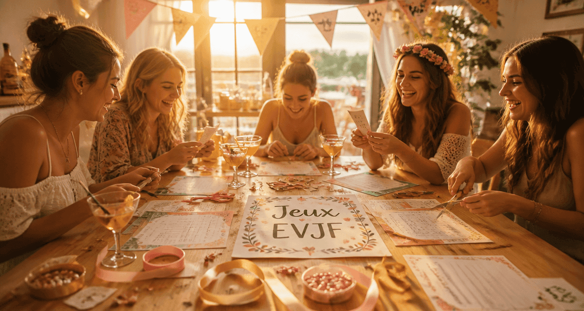 jeux evjf à domicile sur table festive