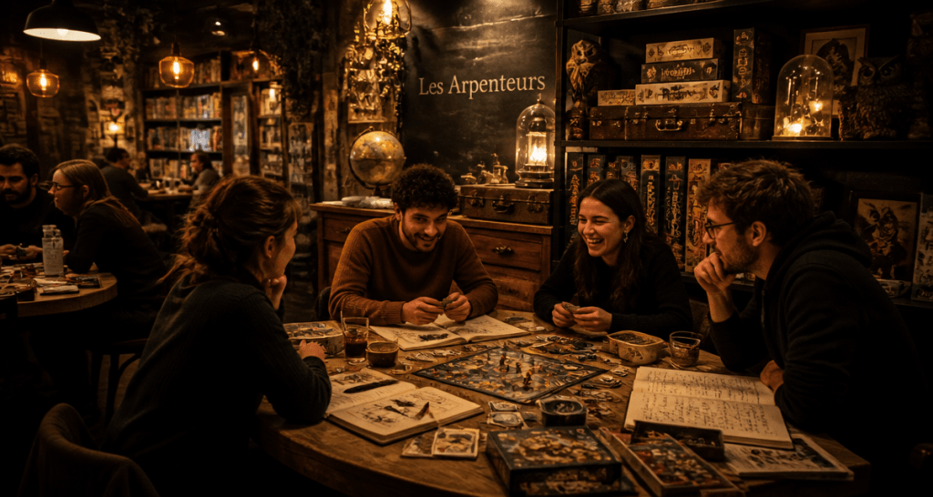 les arpenteurs - bar mystères et jeux de société à lyon
