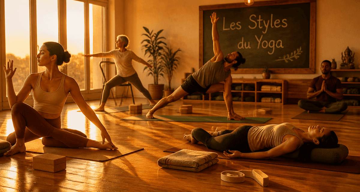 Les differents types de yoga pratiqués en groupe sur tapis