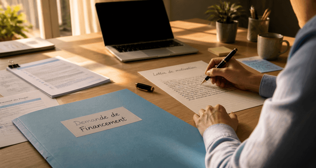 Lettre de motivation financement sur bureau studieux