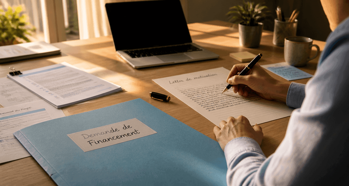 Lettre de motivation financement sur bureau studieux