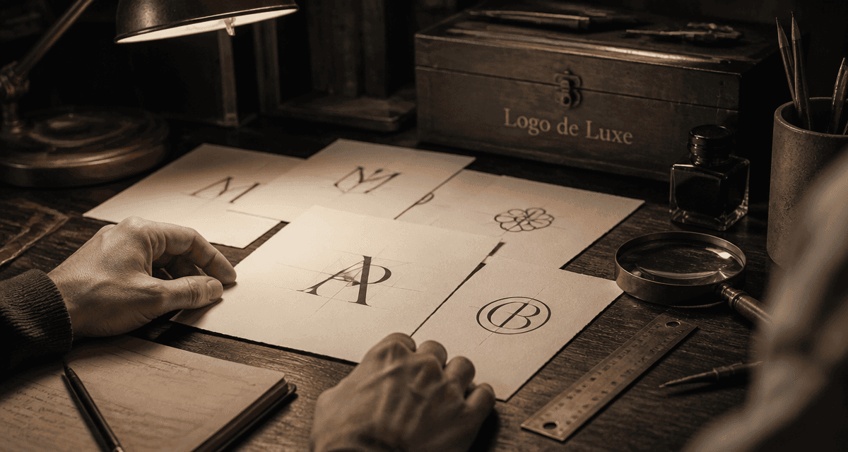 logo marque de luxe typographie minimaliste