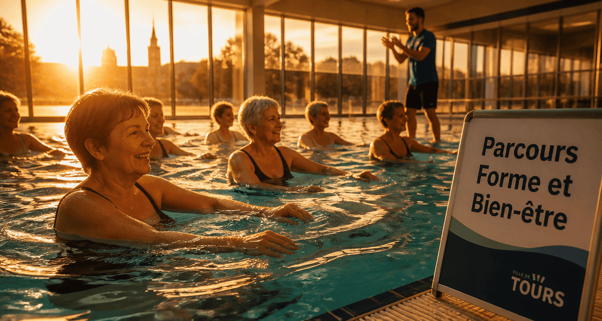 parcours forme et bien etre tours aquagym seniors piscine