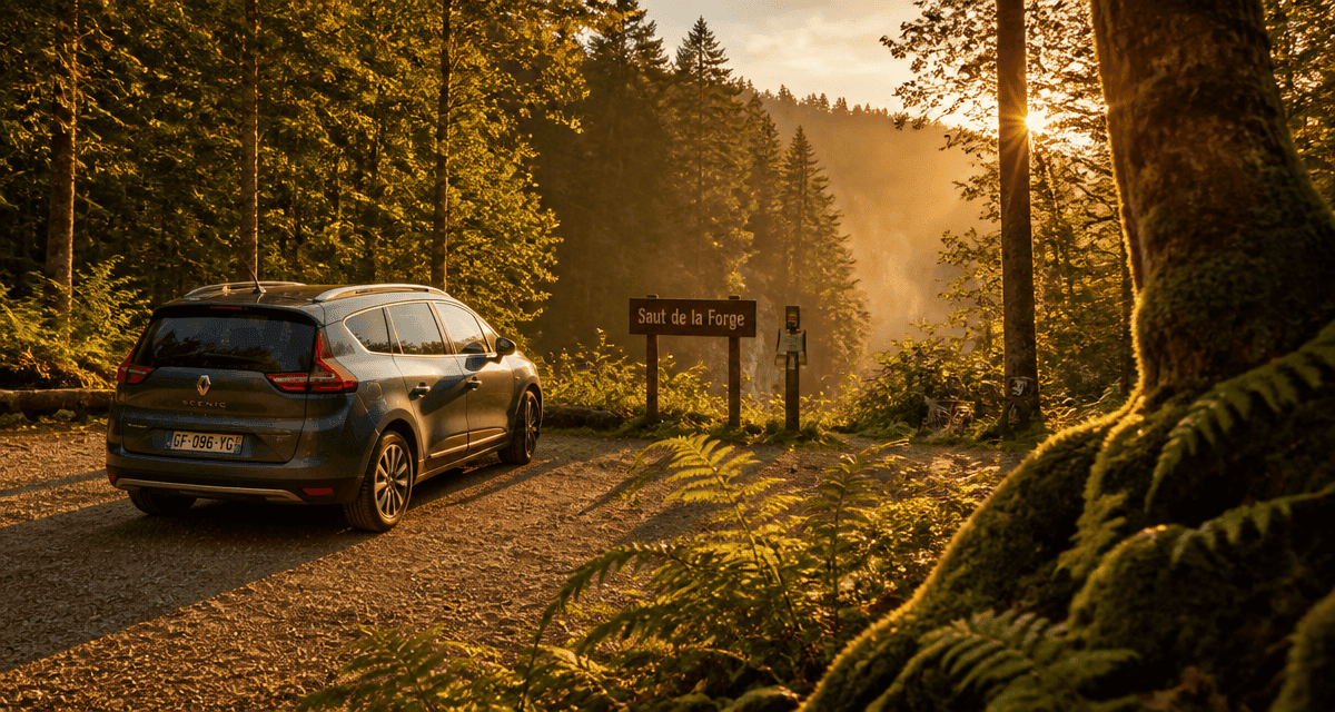 parking du saut de la forge vue forêt