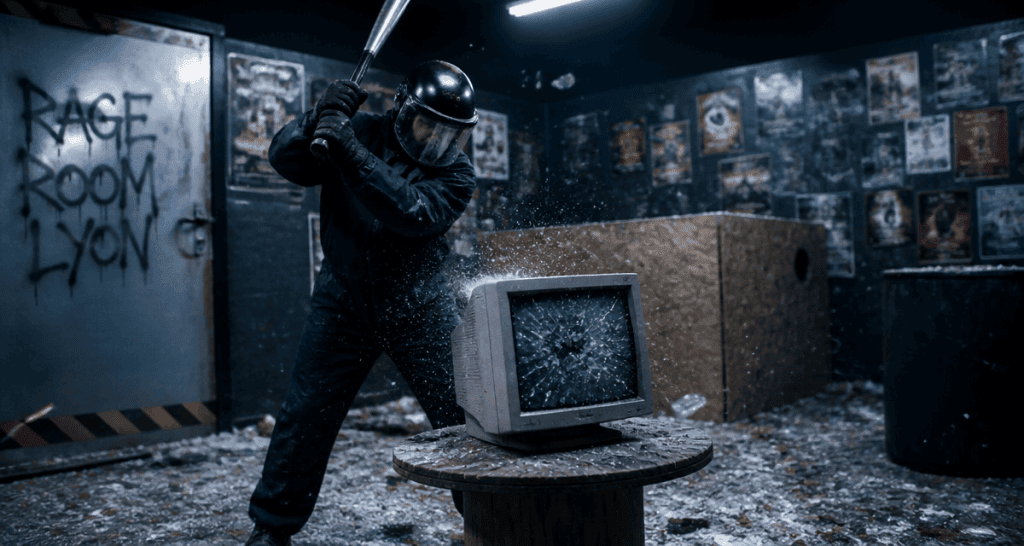 rage room lyon protection batte écran