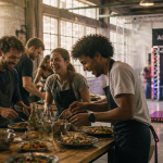 sortie entre amis originale en atelier culinaire et action game