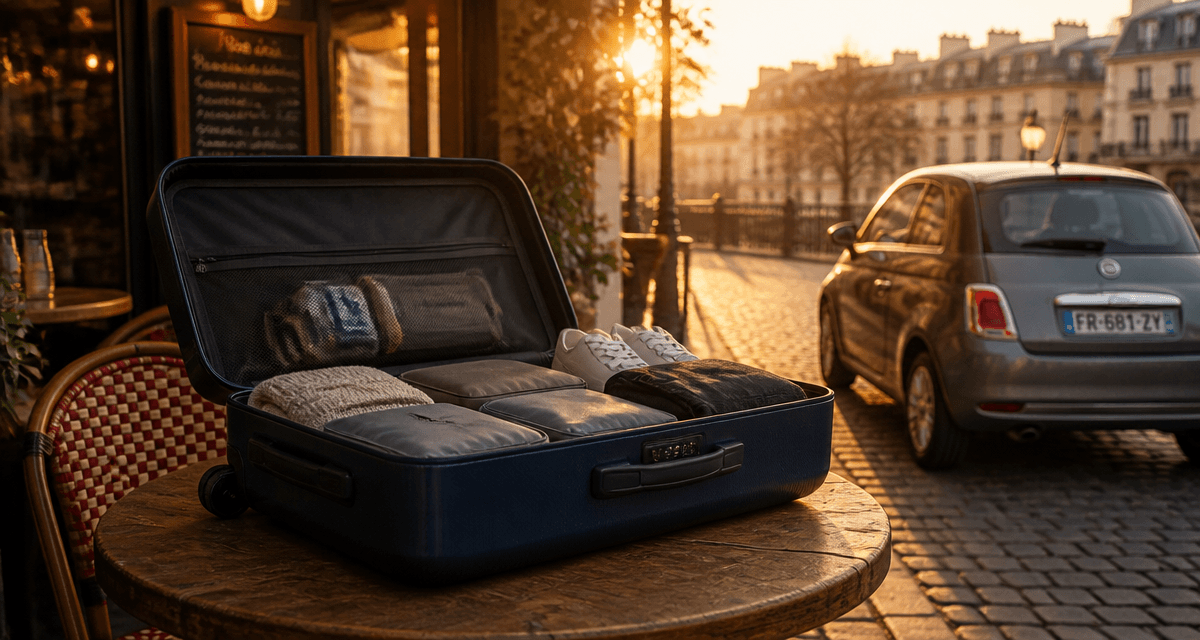 valise moyen sejour organisee cafe parisien