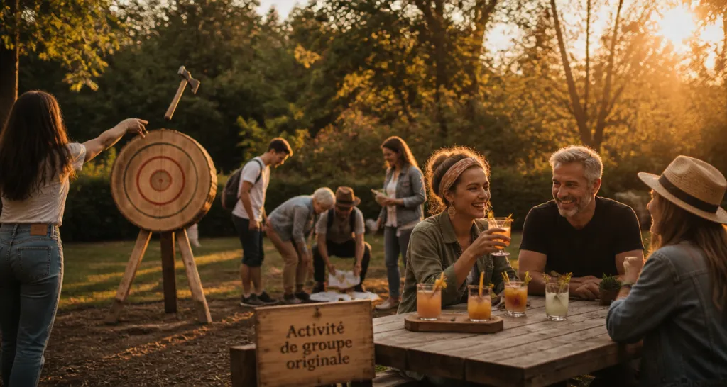 activité de groupe originale avec amis au parc