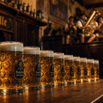 Brasserie munichoise historique à Munich, chopes et Bierhalle