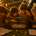 chasse au tresor enfant coffre jardin