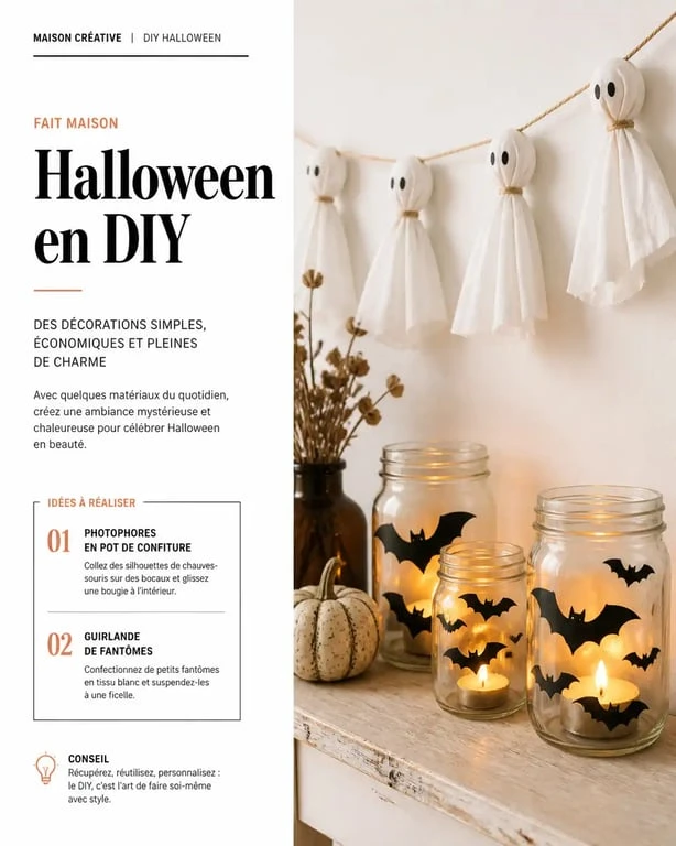 Décorations DIY pour une activité Halloween réussie à la maison