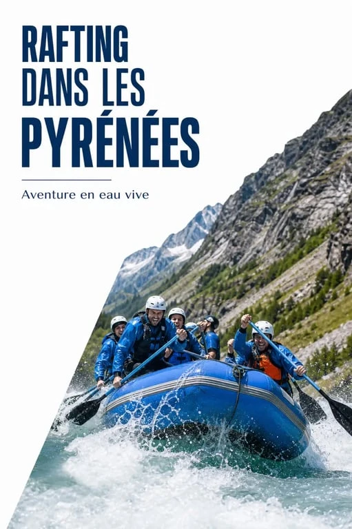 Descente en rafting dans les Pyrénées sur une rivière vive