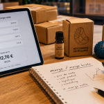 Que vendre en ligne : calculateur de marge nette sur tablette et exemples de produits