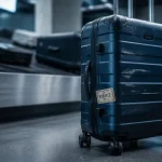 Valise incassable rigide en polypropylène/polycarbonate en aéroport