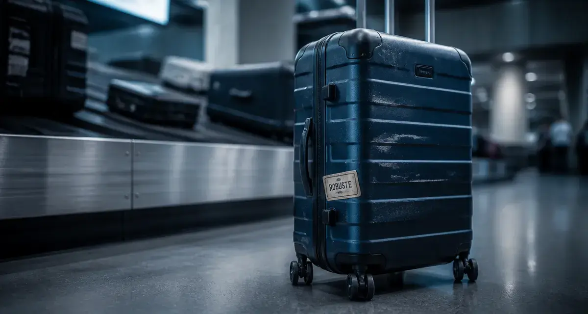 Valise incassable rigide en polypropylène/polycarbonate en aéroport