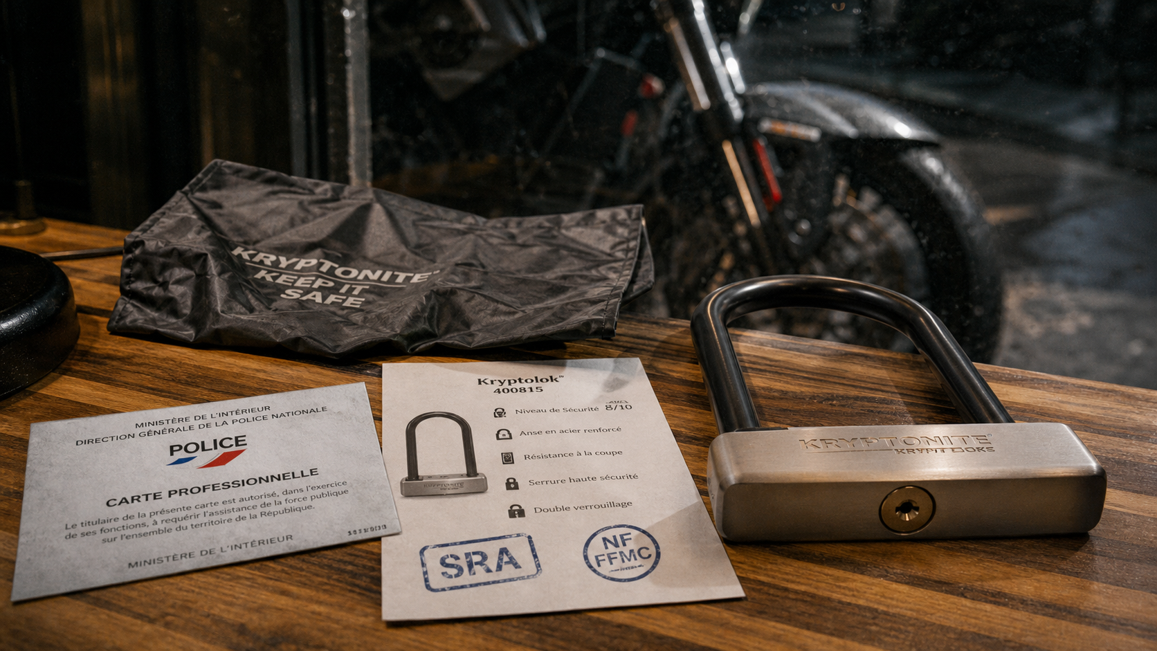 Antivol moto homologué assurance SRA NF FFMC, preuves à garder