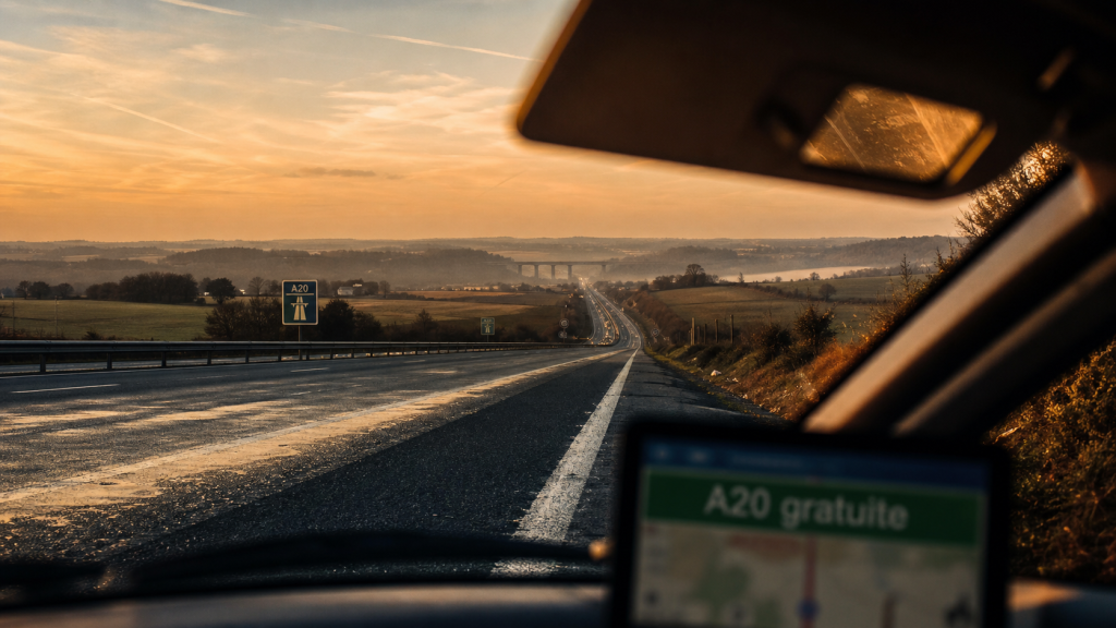 Autoroute a 20 gratuite : conseils et gestion du trajet