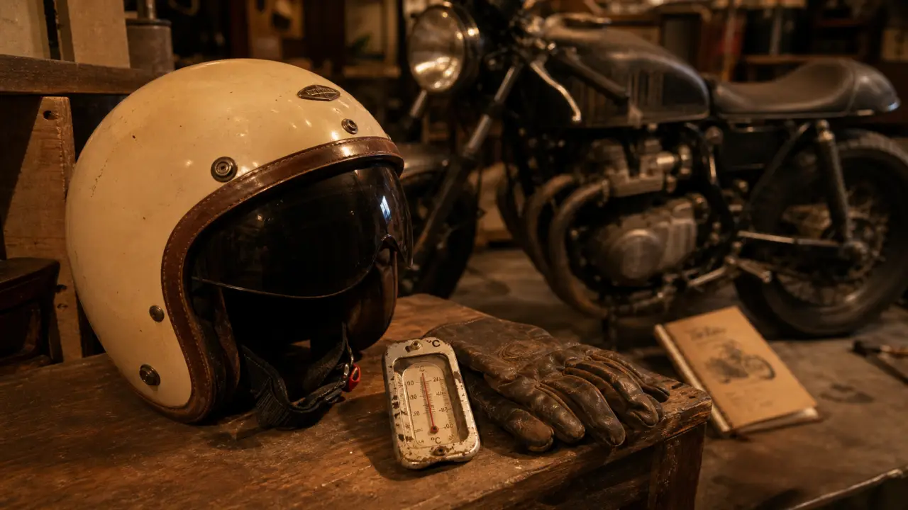 Casques vintage moto jet, intégral ou cross, casque vintage crème en cuir