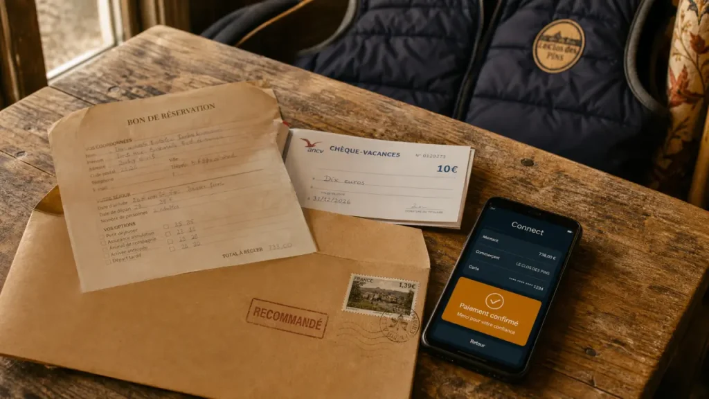 Gîtes de France et Chèque-Vacances : papier, Connect et envoi recommandé