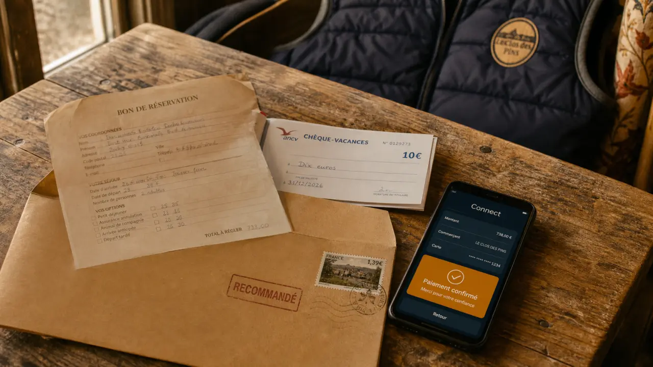 gites de france cheque vacances : papier recommandé et paiement Connect