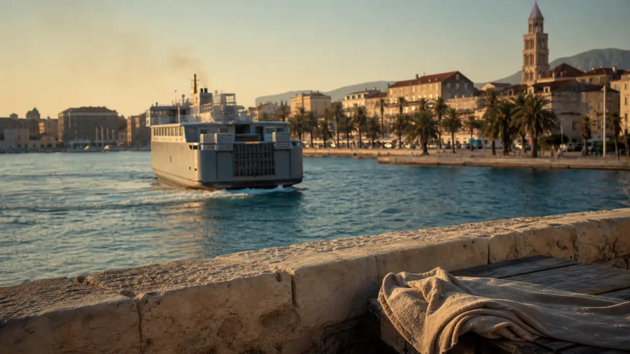 La croatie en une semaine : ferry à Split, vue du quai